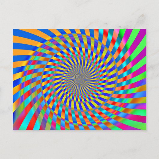 Psychedelisches Spiralmuster: Postkarte (Vorderseite)
