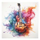 Psychedelisches Splashgitarren Foto Art #3 (Vorne)