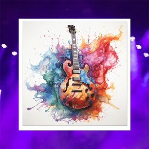 Psychedelisches Splashgitarren Foto Art #3