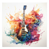 Psychedelisches Splashgitarren Foto Art #4 (Vorne)