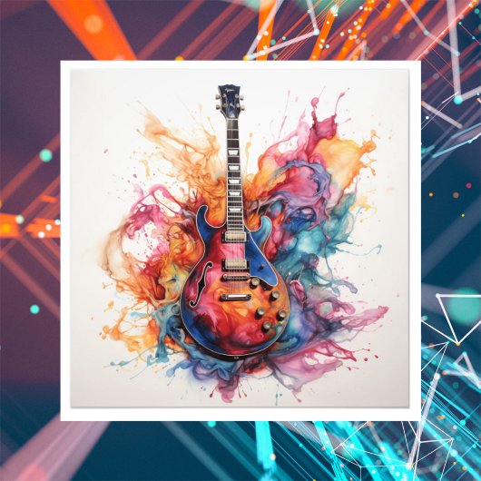 Psychedelisches Splashgitarren Foto Art #7