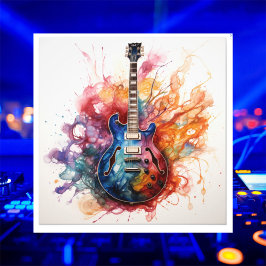 Psychedelisches Splashgitarren-Foto Art #8 Fotodruck
