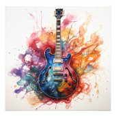 Psychedelisches Splashgitarren-Foto Art #8 Fotodruck (Vorne)