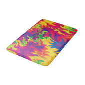 Psychedelisches Splashing...... Badematte (Schrägansicht)