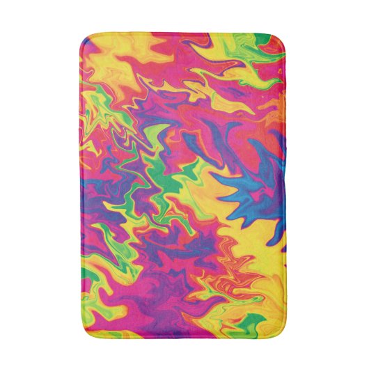Psychedelisches Splashing...... Badematte (Vorderseite Vertikal)