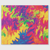 Psychedelisches Splashing...... Geschenkpapier (Flach)