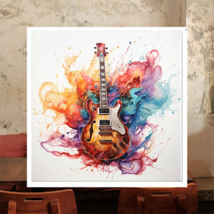 Psychedelisches Splashing Guitars Foto Art #10