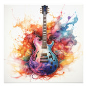 Psychedelisches Splashing Guitars Foto Art #11 (Vorne)