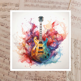 Psychedelisches Splashing Guitars Foto Art #13