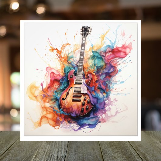Psychedelisches Splashing Guitars Foto Art #14