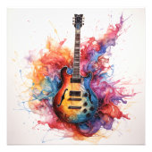 Psychedelisches Splashing Guitars Foto Art #15 (Vorne)