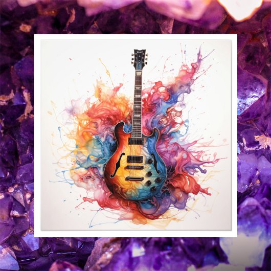 Psychedelisches Splashing Guitars Foto Art #15