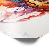 Psychedelisches Splashing Guitars Foto Art #16 (Ecke)