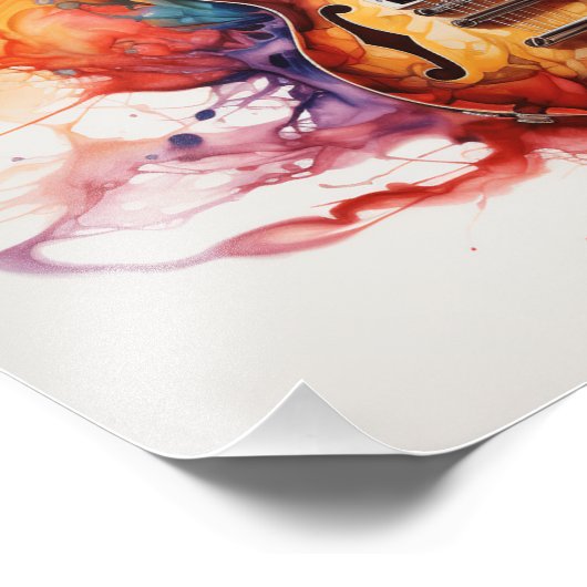 Psychedelisches Splashing Guitars Foto Art #16 (Ecke)