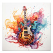 Psychedelisches Splashing Guitars Foto Art #16 (Vorne)