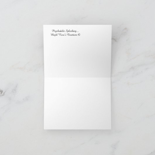 Psychedelisches Splashing....... Karte (Innenseite)