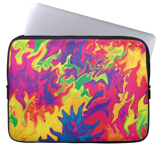 Psychedelisches Splashing.... Laptopschutzhülle (Vorderseite)