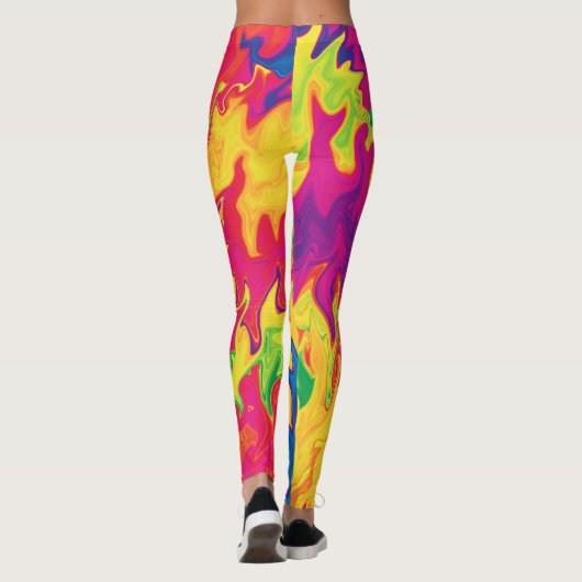 Psychedelisches Splashing....... Leggings (Rückseite)