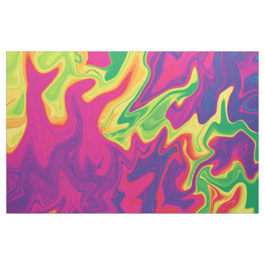 Psychedelisches Splashing...... Stoff (Fat Quarter (45,7 x 55,9 cm))