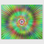 Psychedelisches Sternexplosion-Fraktal Geschenkpapier (Flach)