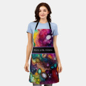 Psychedelisches Surreal-Aquarellmuster Schürze (Getragen)