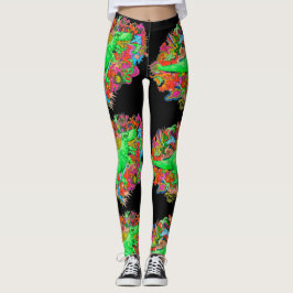 Psychedelisches T-Rex Leggings