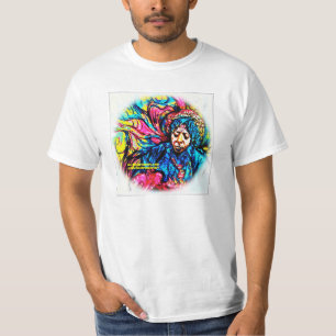 Psychedelisches T-Shirt durch F.Bizo Weiß