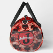Psychedelisches Tie Dye Bloom Monogramm personalis Duffle Bag (Rechts)