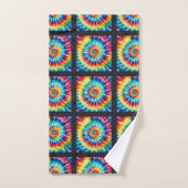 Psychedelisches Tie-Dye-Muster-Handtuch-Set Badhandtuch Set (Handtuch)