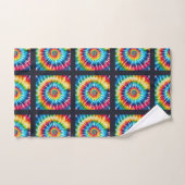 Psychedelisches Tie-Dye-Muster-Handtuch-Set Badhandtuch Set (Handtuch)