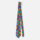Psychedelisches Tie-Dye-Muster Krawatte (Vorderseite)