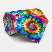 Psychedelisches Tie-Dye-Muster Krawatte (Gerollt)