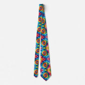 Psychedelisches Tie-Dye-Muster Krawatte (Rückseite)