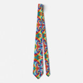 Psychedelisches Tie-Dye-Muster Krawatte (Vorderseite)