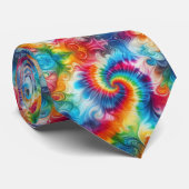 Psychedelisches Tie-Dye-Muster Krawatte (Gerollt)