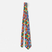 Psychedelisches Tie-Dye-Muster Krawatte (Rückseite)