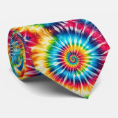 Psychedelisches Tie-Dye-Muster Krawatte (Gerollt)