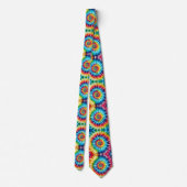Psychedelisches Tie-Dye-Muster Krawatte (Rückseite)