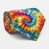 Psychedelisches Tie-Dye-Muster Krawatte (Gerollt)