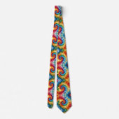 Psychedelisches Tie-Dye-Muster Krawatte (Rückseite)