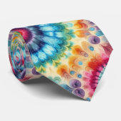 Psychedelisches Tie-Dye-Muster Krawatte (Gerollt)