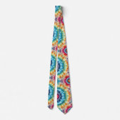 Psychedelisches Tie-Dye-Muster Krawatte (Rückseite)