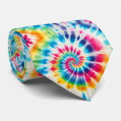 Psychedelisches Tie-Dye-Muster Krawatte (Gerollt)