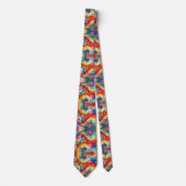 Psychedelisches Tie-Dye-Muster Krawatte (Vorderseite)