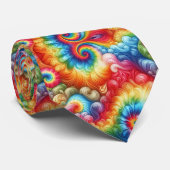 Psychedelisches Tie-Dye-Muster Krawatte (Gerollt)