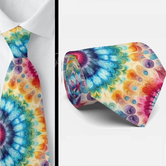 Psychedelisches Tie-Dye-Muster Krawatte