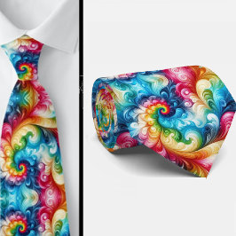 Psychedelisches Tie-Dye-Muster Krawatte
