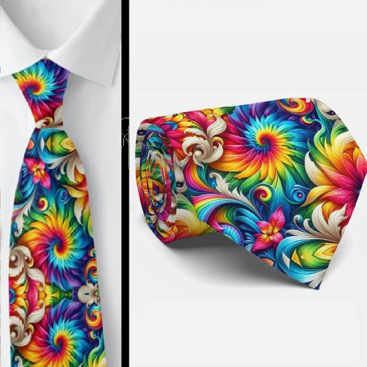 Psychedelisches Tie-Dye-Muster Krawatte