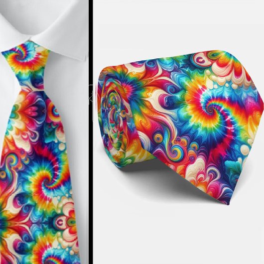 Psychedelisches Tie-Dye-Muster Krawatte
