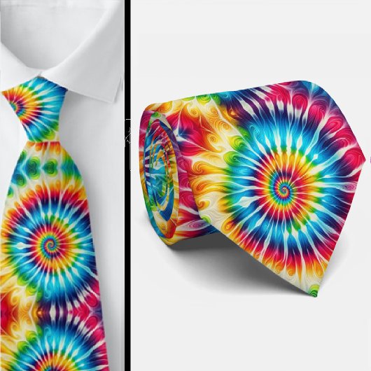 Psychedelisches Tie-Dye-Muster Krawatte